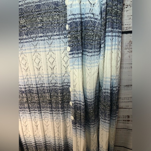 Striped Long Cardigan size Large - Picture 6 of 9